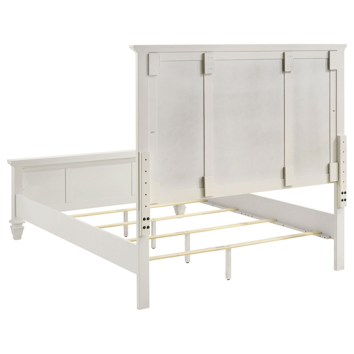Coaster Furniture Sandy Beach 201301Q Wood Queen Panel Bed - Cream White IMAGE 3