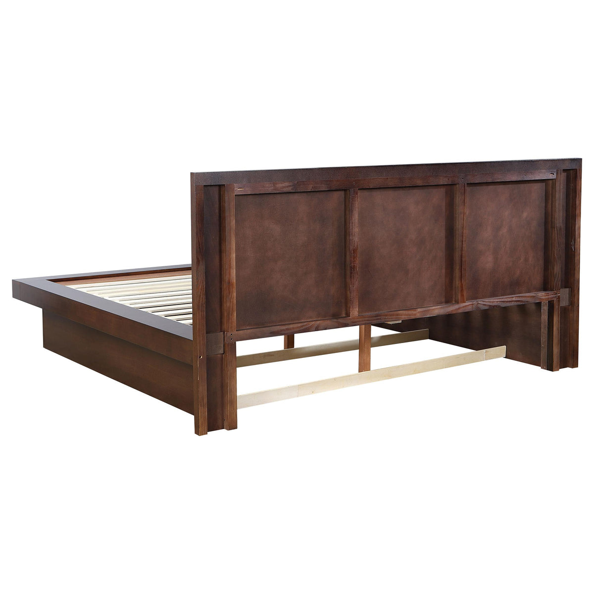 Coaster Furniture Jessica 200711KE Wood Eastern King LED Panel Bed - Cappuccino IMAGE 4
