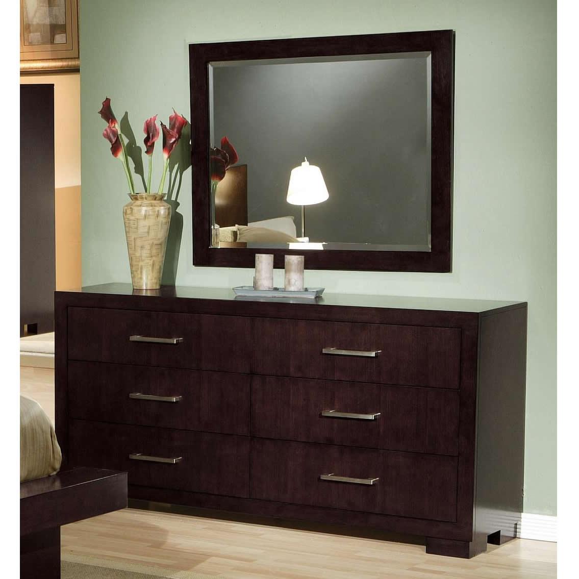 Coaster Furniture Jessica 200714 Dresser Mirror - Cappuccino IMAGE 3