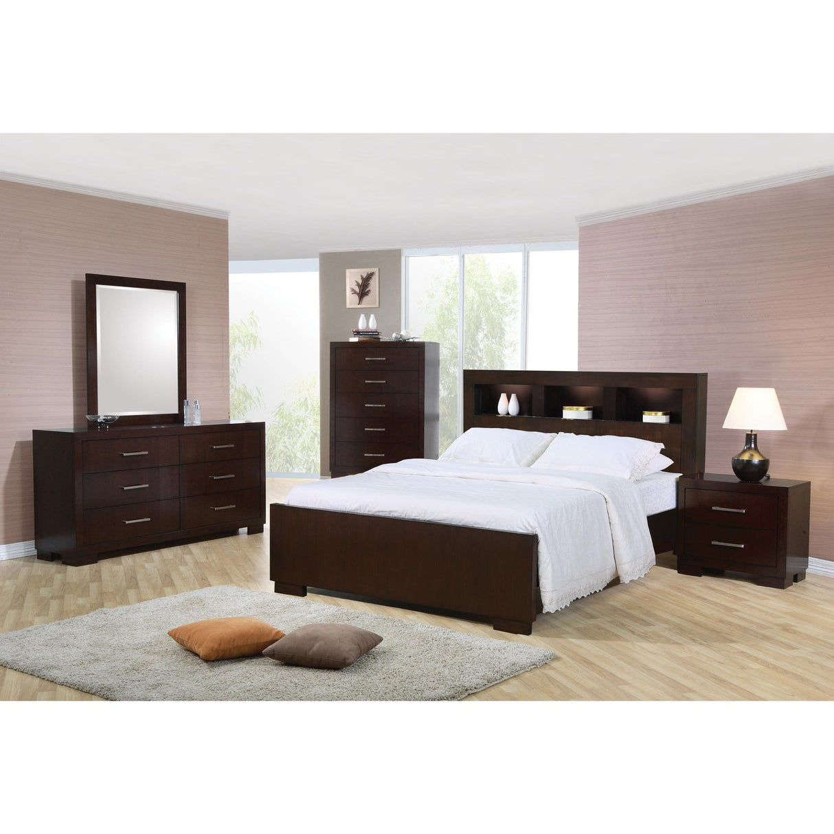 Coaster Furniture Jessica 200714 Dresser Mirror - Cappuccino IMAGE 7