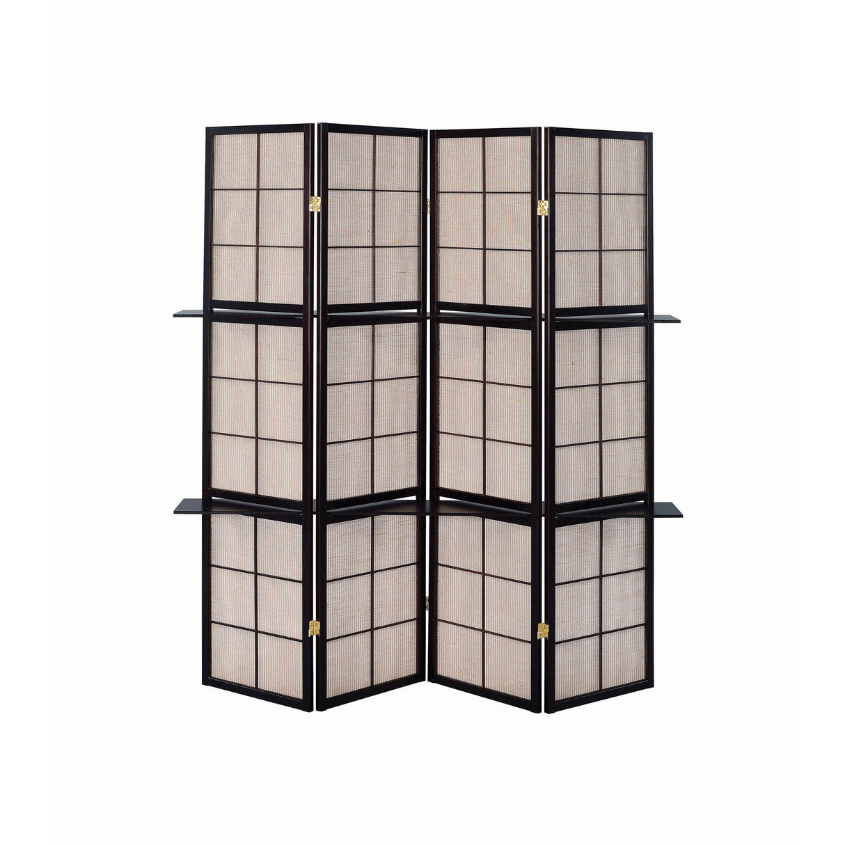 Coaster Furniture Iggy 900166 4-Panel Room Divider Folding Shoji Screen - Cappuccino IMAGE 2