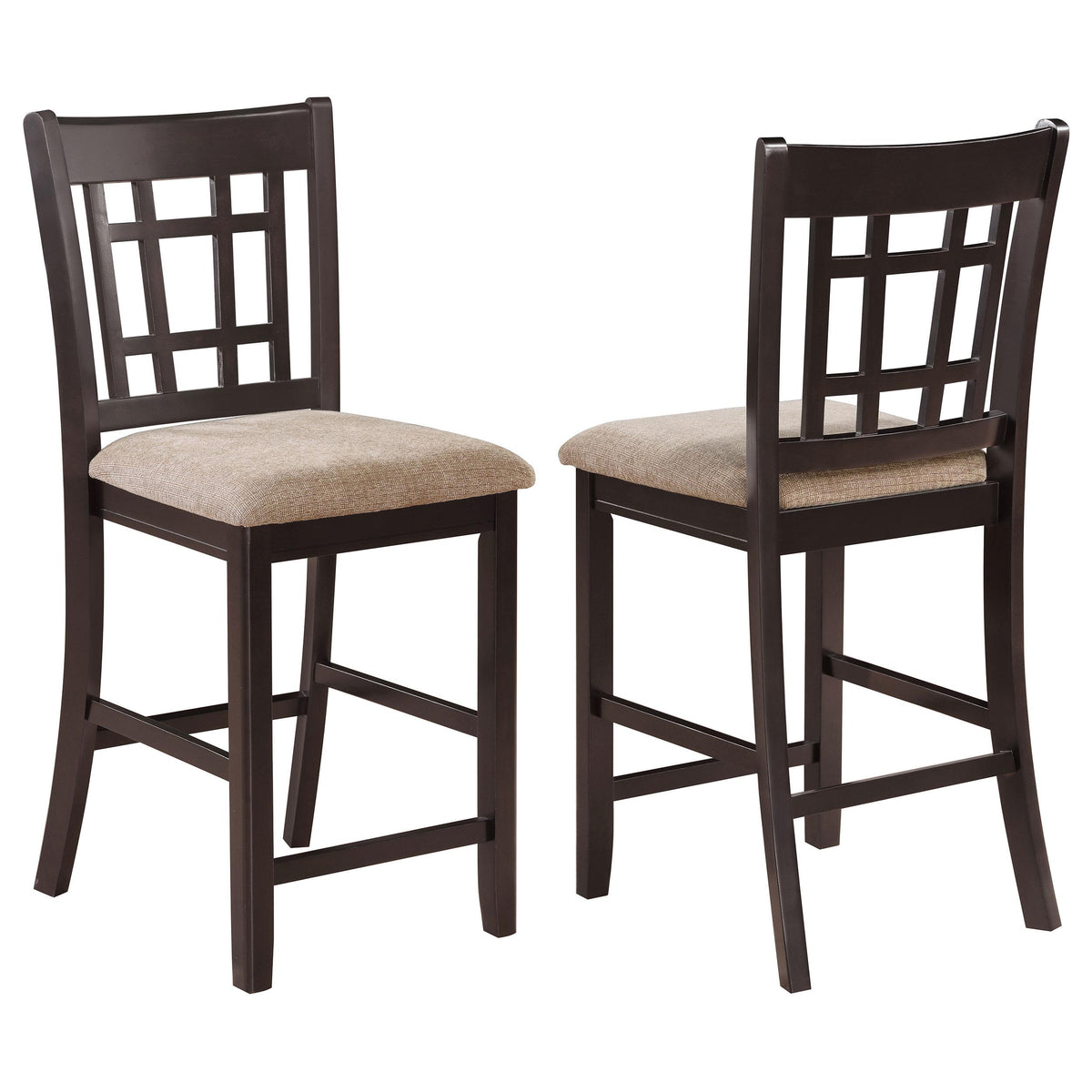 Coaster Furniture Lavon 105279 Wood Counter Chair - Tan and Espresso (Set of 2) IMAGE 1
