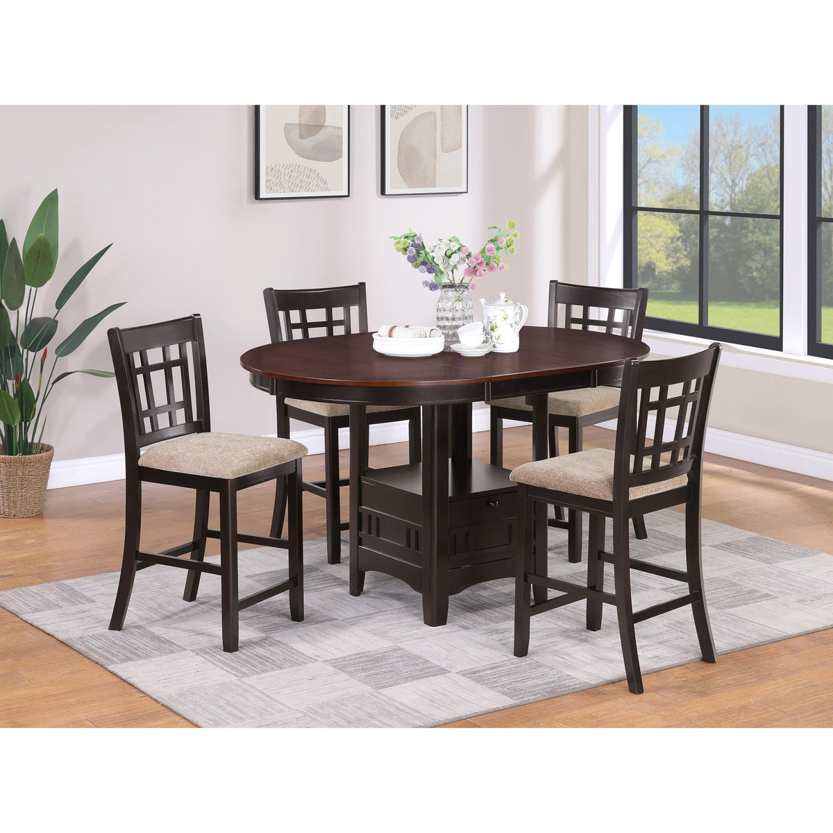 Coaster Furniture Lavon 105279 Wood Counter Chair - Tan and Espresso (Set of 2) IMAGE 10
