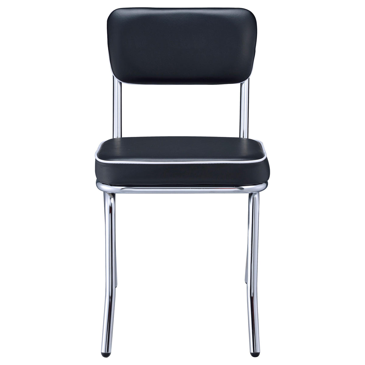 Coaster Furniture Retro 2066 Upholstered Dining Side Chair - Black (Set of 2) IMAGE 3