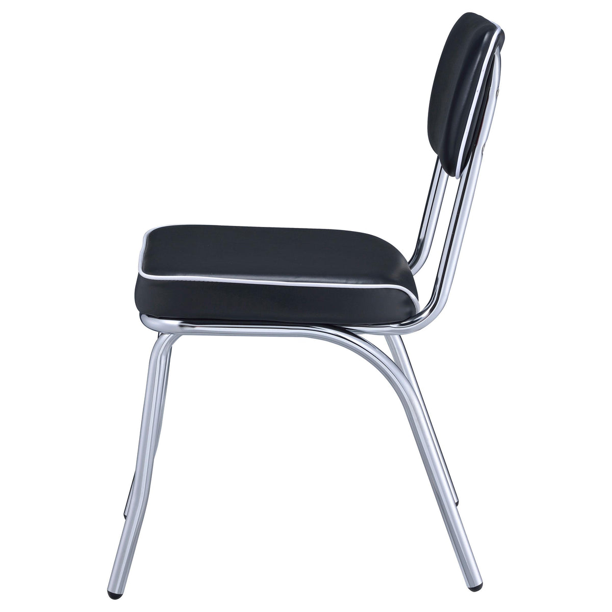 Coaster Furniture Retro 2066 Upholstered Dining Side Chair - Black (Set of 2) IMAGE 5
