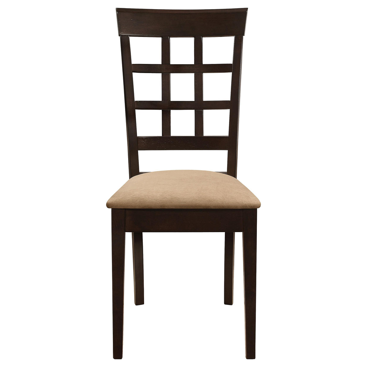 Coaster Furniture Gabriel 100772 Lattice Back Dining Side Chair - Cappuccino (Set of 2) IMAGE 3