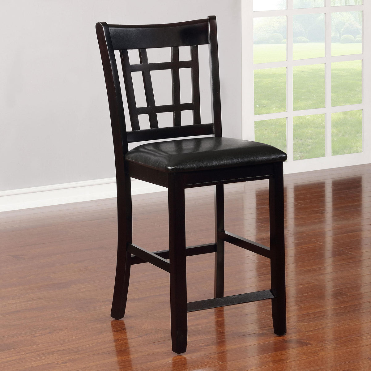 Coaster Furniture Lavon 102889 Wood Counter Chair - Black and Espresso (Set of 2) IMAGE 10