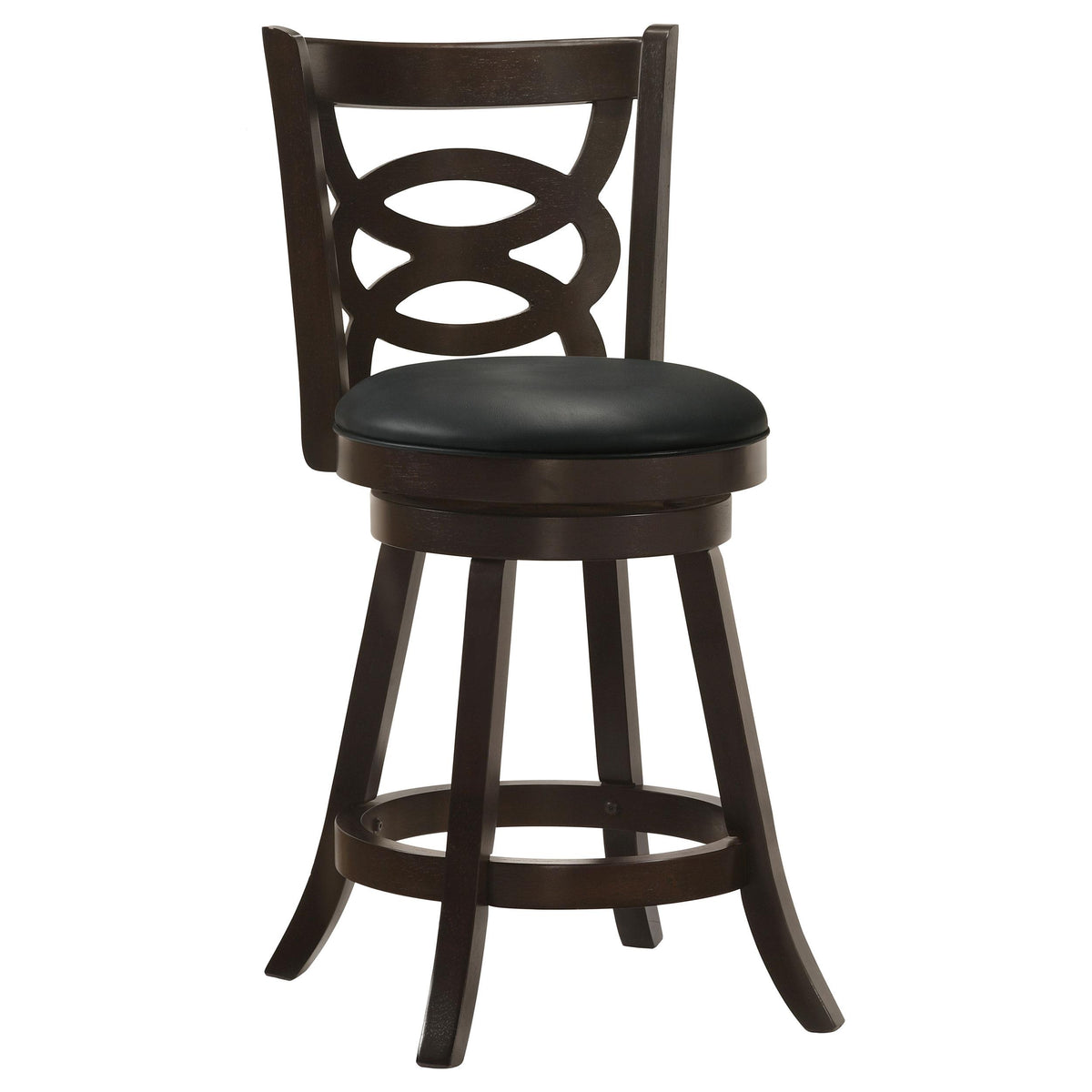 Coaster Furniture Calecita 101929 Wood Swivel Counter Stool - Cappuccino (Set of 2) IMAGE 2