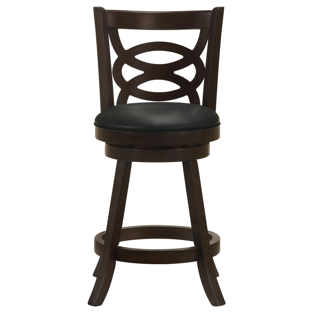 Coaster Furniture Calecita 101929 Wood Swivel Counter Stool - Cappuccino (Set of 2) IMAGE 3