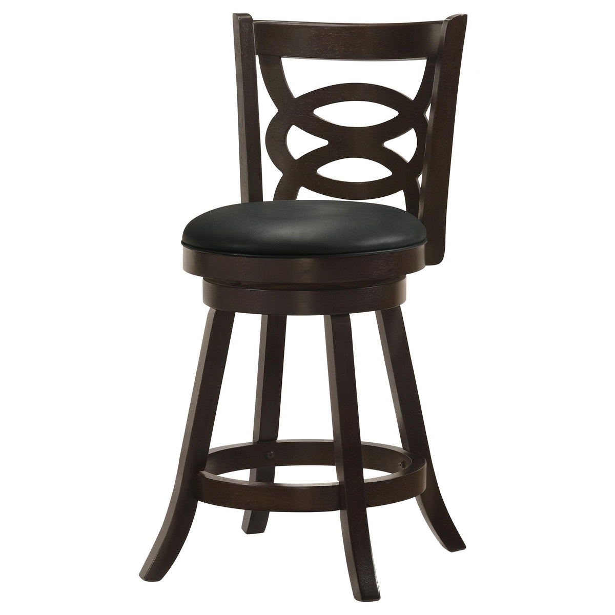 Coaster Furniture Calecita 101929 Wood Swivel Counter Stool - Cappuccino (Set of 2) IMAGE 4
