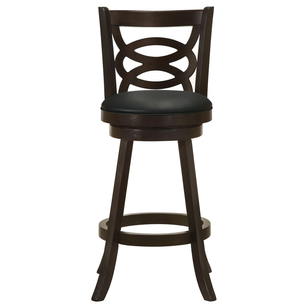 Coaster Furniture Calecita 101930 Wood Swivel Bar Stool - Cappuccino (Set of 2) IMAGE 3