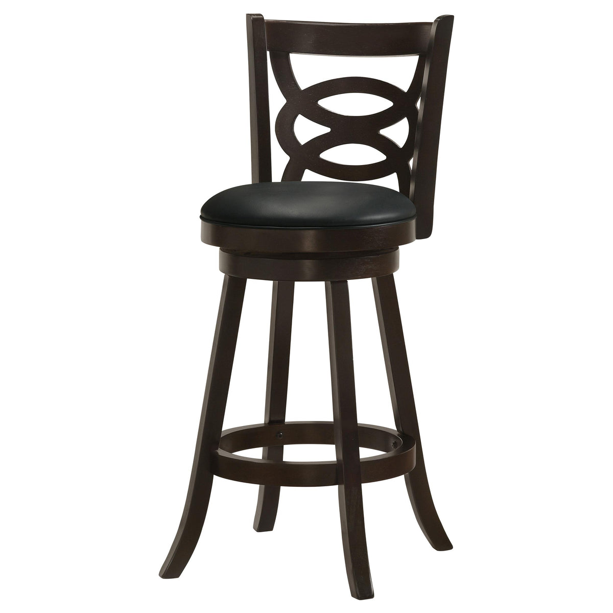 Coaster Furniture Calecita 101930 Wood Swivel Bar Stool - Cappuccino (Set of 2) IMAGE 4