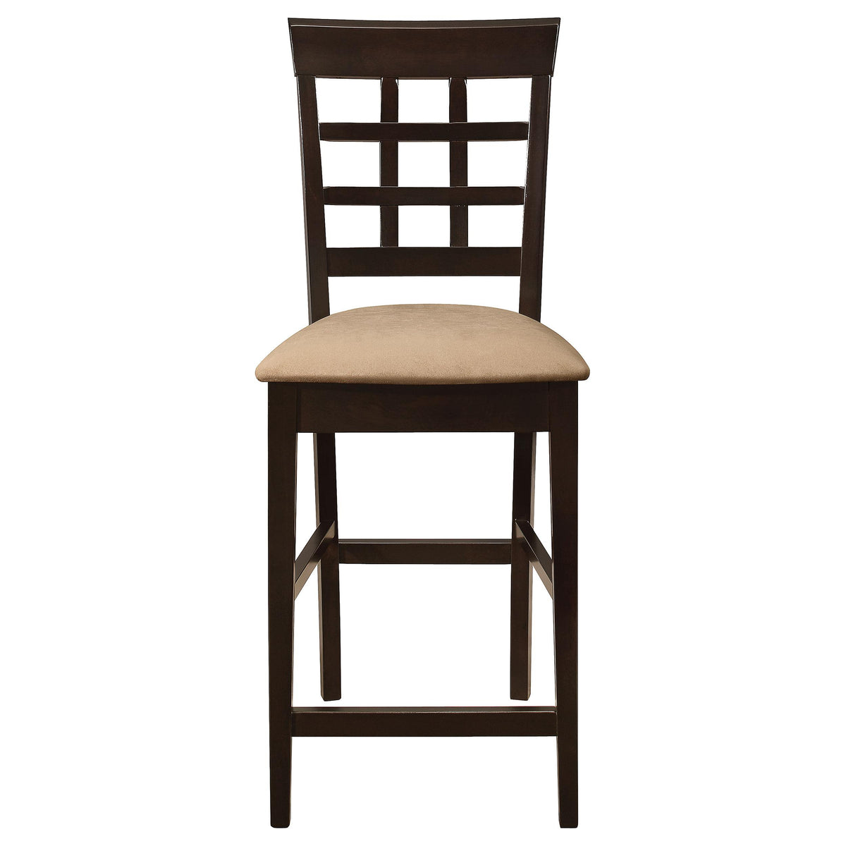 Coaster Furniture Gabriel 100209 Lattice Back Counter Chair - Cappuccino (Set of 2) IMAGE 3