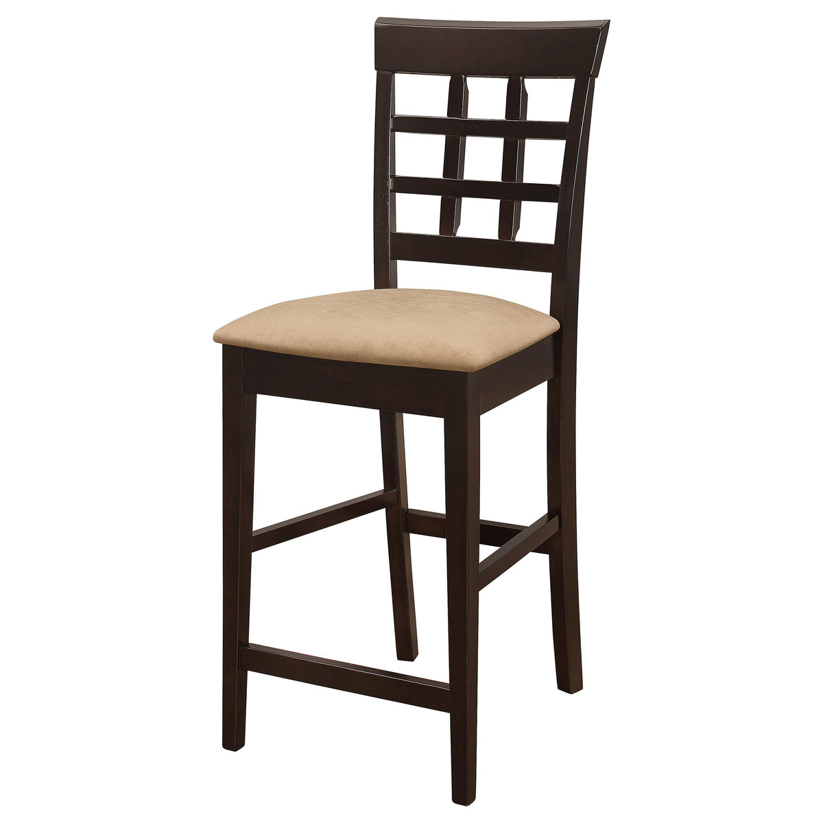 Coaster Furniture Gabriel 100209 Lattice Back Counter Chair - Cappuccino (Set of 2) IMAGE 4