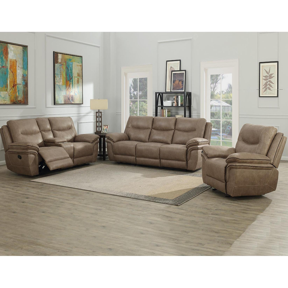 Steve Silver Furniture Isabella IS850 3 pc Reclining Living Room Set - Sand IMAGE 1