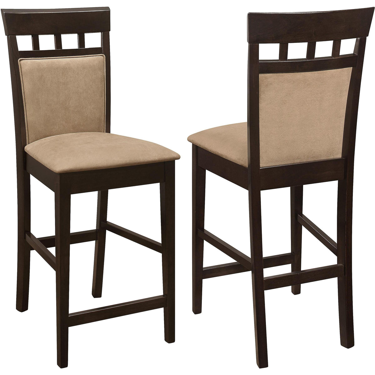 Coaster Furniture Gabriel 100219 Closed Back Counter Chair - Cappuccino (Set of 2) IMAGE 1