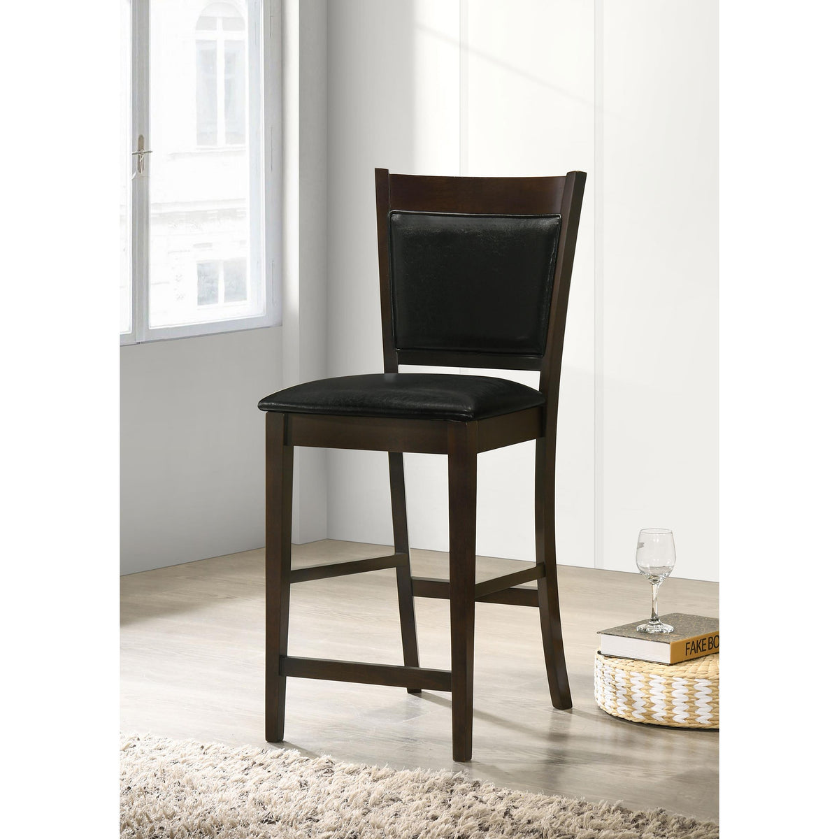 Coaster Furniture Jaden 100959 Upholstered Counter Chair - Espresso (Set of 2) IMAGE 9