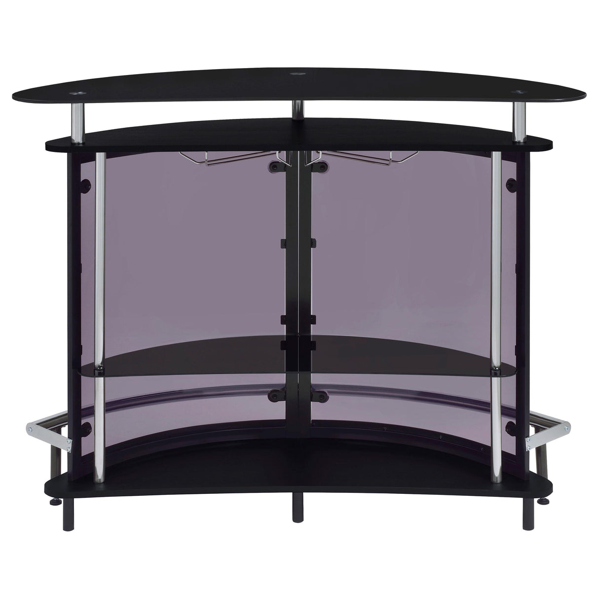 Coaster Furniture Amarillo 101065 Freestanding Glass Top Home Bar Wine Cabinet - Black IMAGE 6