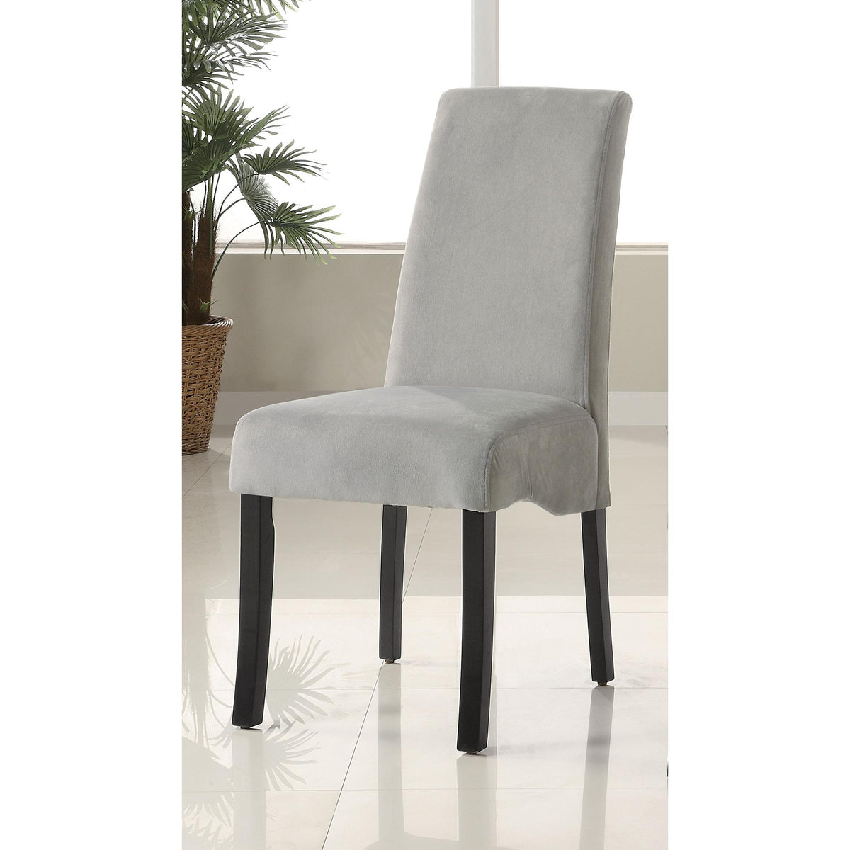 Coaster Furniture Stanton 102062 Velvet Upholstered Dining Side Chair - Grey (Set of 2) IMAGE 2