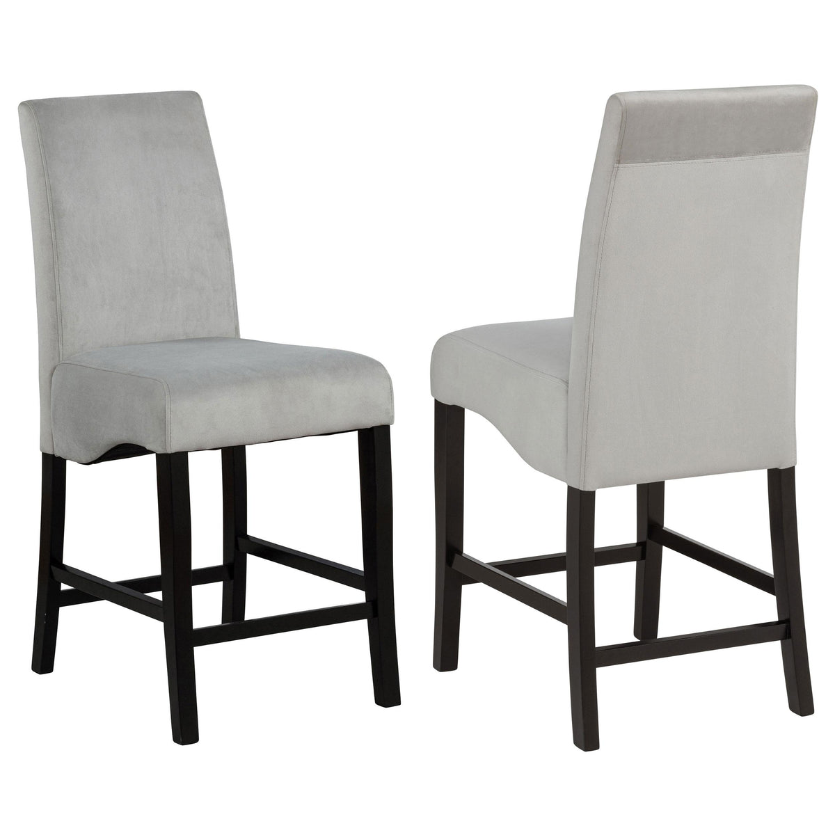 Coaster Furniture Stanton 102069GRY Velvet Upholstered Counter Chair - Grey (Set of 2) IMAGE 1
