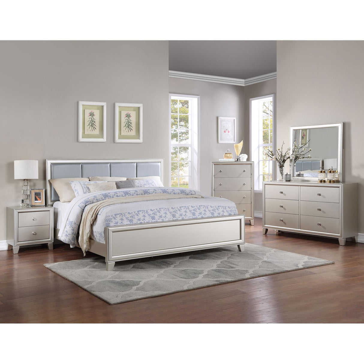Steve Silver Furniture Omni OM900 6 pc Queen Bedroom Set IMAGE 1