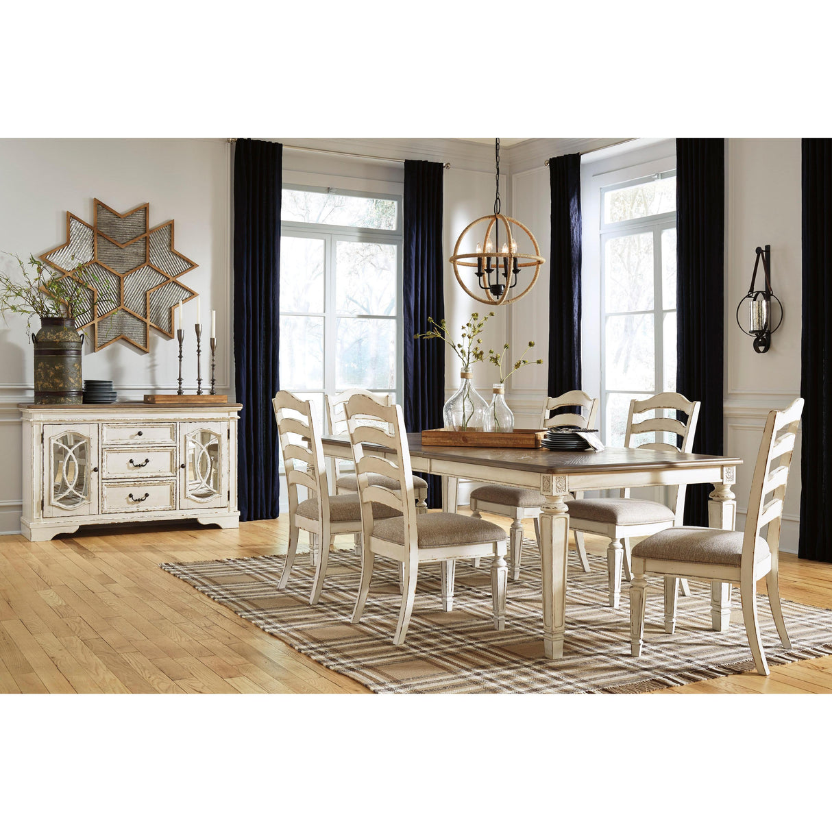 Signature Design by Ashley Realyn D743D4 7 pc Dining Set IMAGE 1