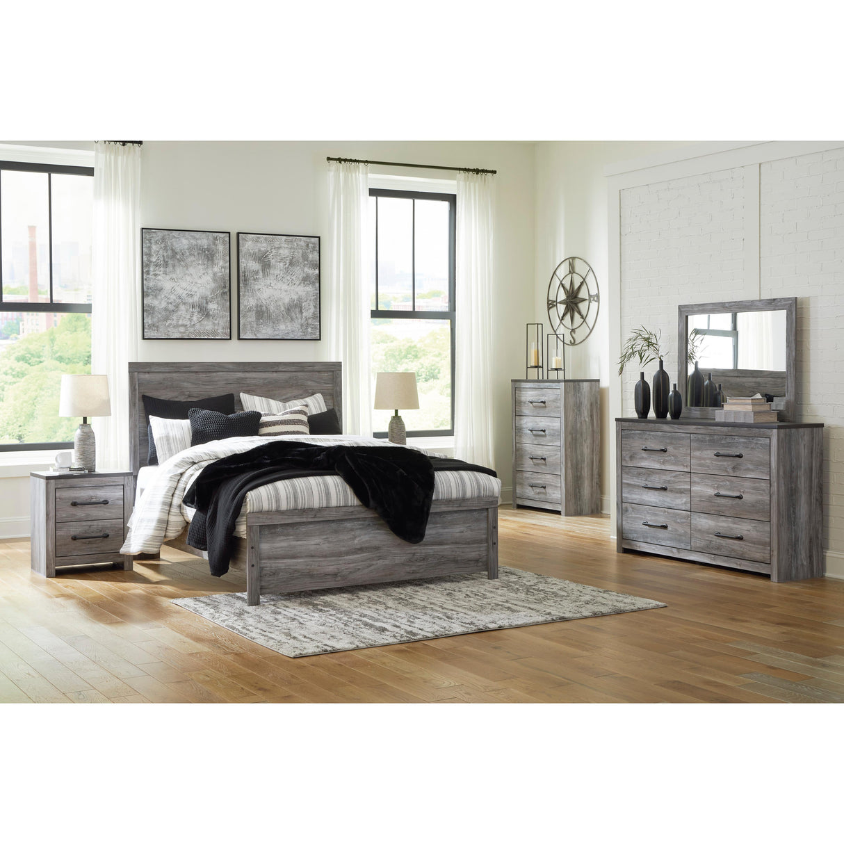Signature Design by Ashley Bronyan B1290B10 8 pc Queen Panel Bedroom Set IMAGE 1