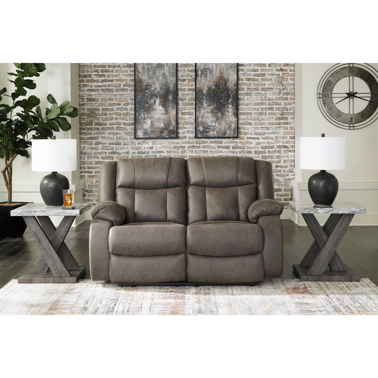 Signature Design by Ashley First Base 68804U1 2 pc Reclining Living Room Set IMAGE 4