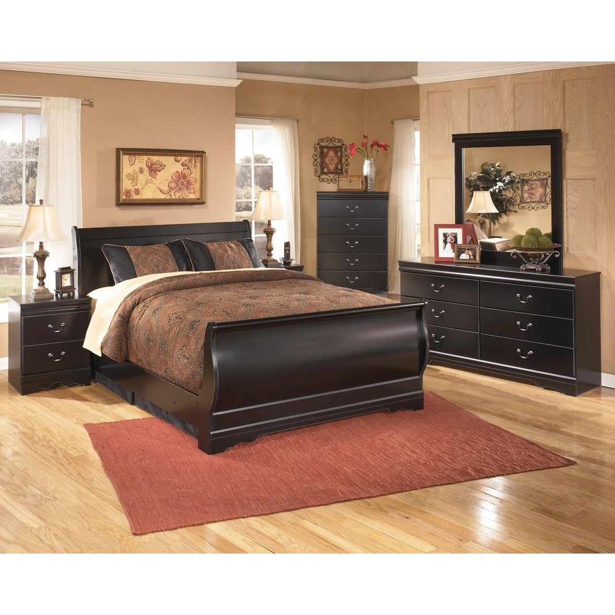 Signature Design by Ashley Huey Vineyard B128B35 6 pc Full Sleigh Bedroom Set IMAGE 1