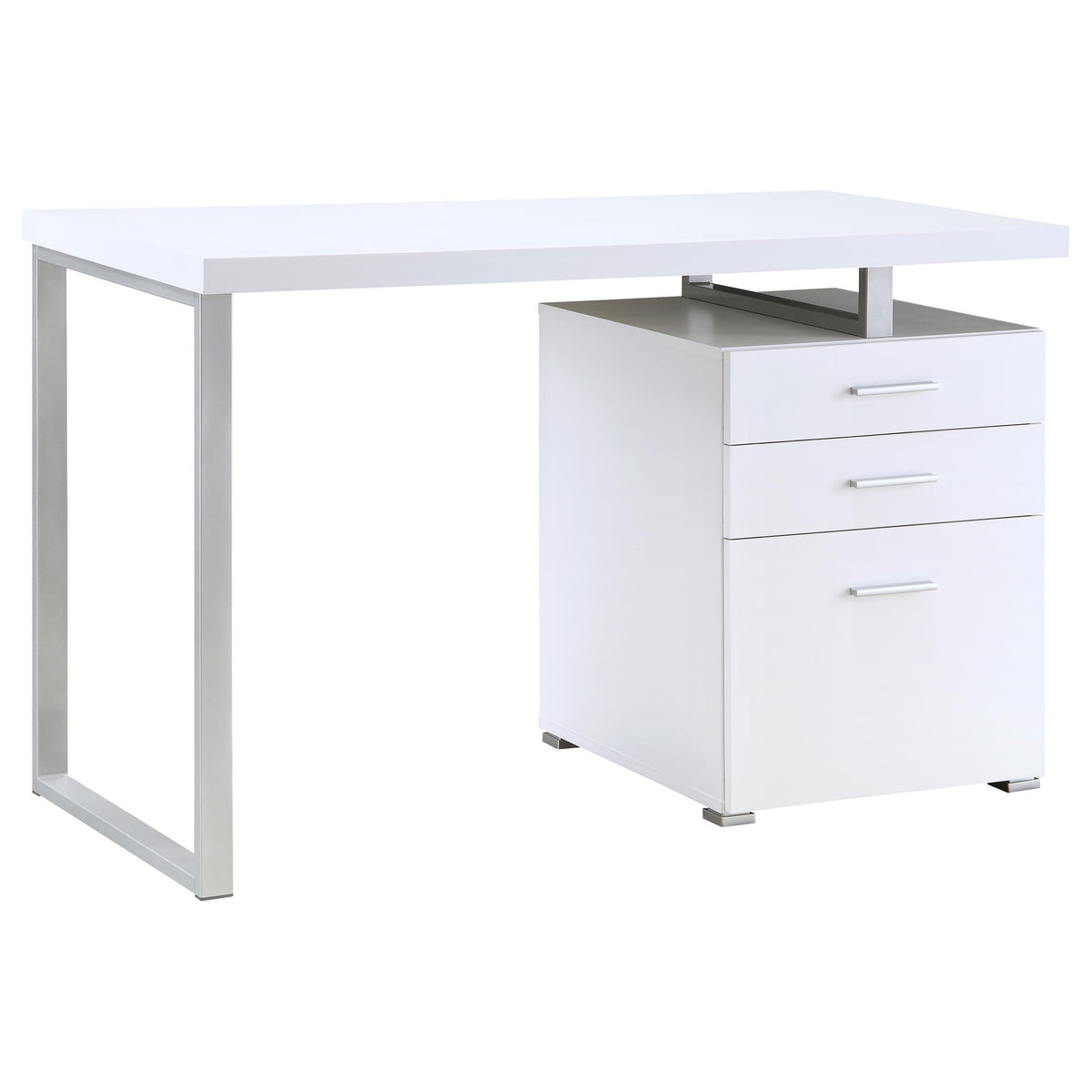 Coaster Furniture Brennan 800325 47-inch 3-Drawer Office Computer Desk - White IMAGE 2