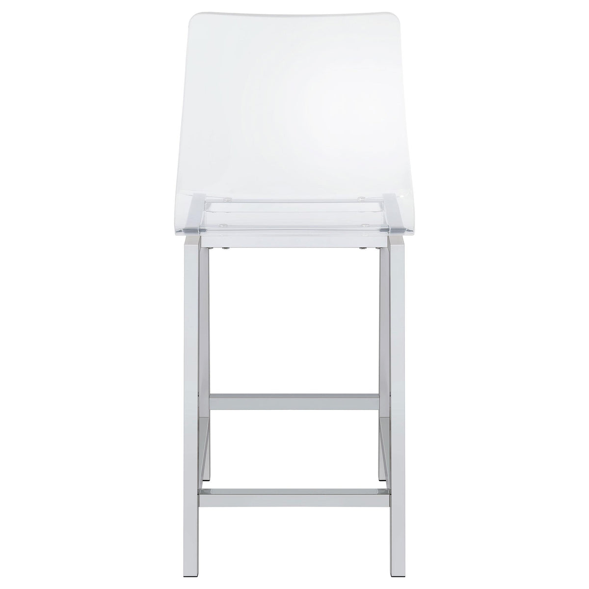 Coaster Furniture Juelia 100265 Clear Acrylic Counter Chair - Chrome (Set of 2) IMAGE 7
