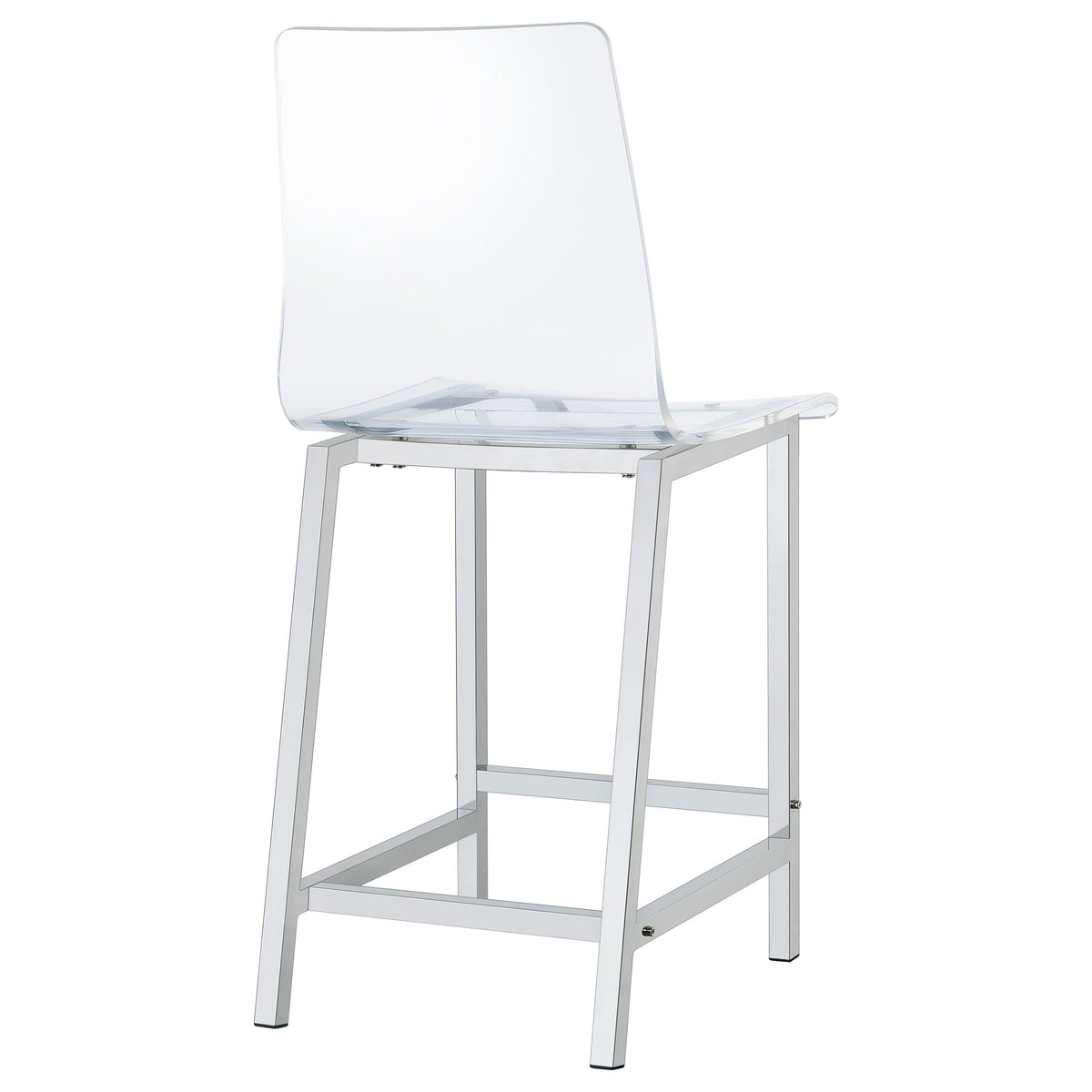 Coaster Furniture Juelia 100265 Clear Acrylic Counter Chair - Chrome (Set of 2) IMAGE 8