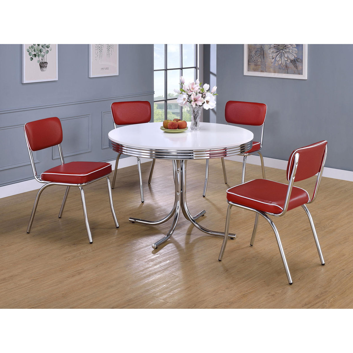 Coaster Furniture Retro 2450R Upholstered Dining Side Chair - Red (Set of 2) IMAGE 12