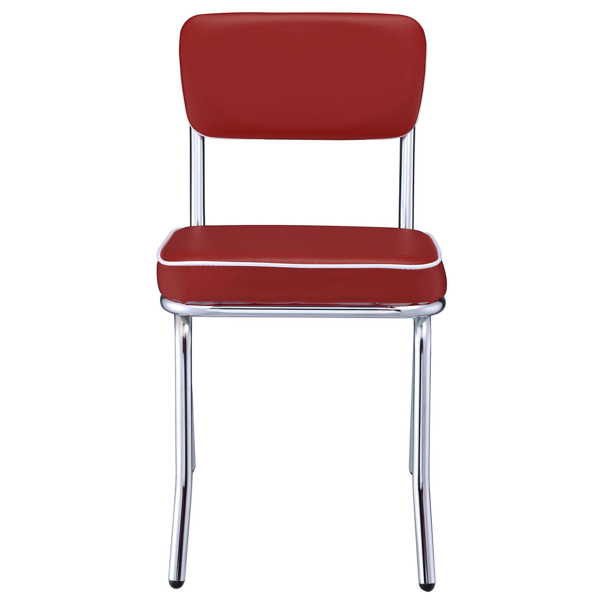 Coaster Furniture Retro 2450R Upholstered Dining Side Chair - Red (Set of 2) IMAGE 3