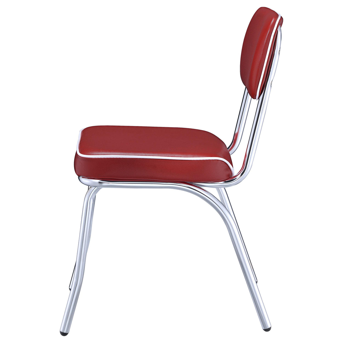 Coaster Furniture Retro 2450R Upholstered Dining Side Chair - Red (Set of 2) IMAGE 5