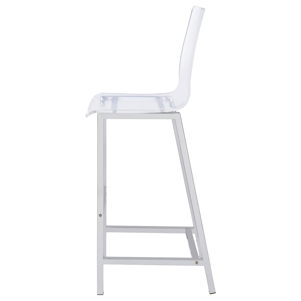 Coaster Furniture Juelia 100295 Clear Acrylic Bar Chair - Chrome (Set of 2) IMAGE 5