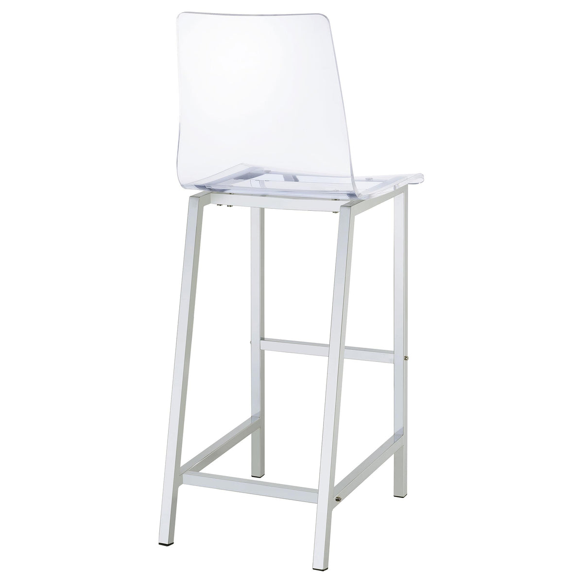 Coaster Furniture Juelia 100295 Clear Acrylic Bar Chair - Chrome (Set of 2) IMAGE 8