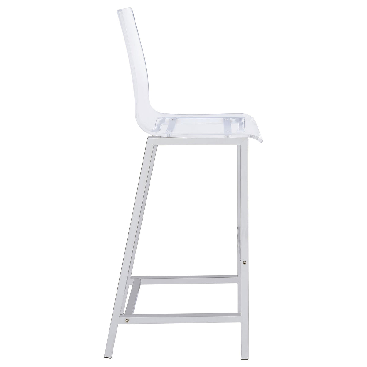 Coaster Furniture Juelia 100295 Clear Acrylic Bar Chair - Chrome (Set of 2) IMAGE 9