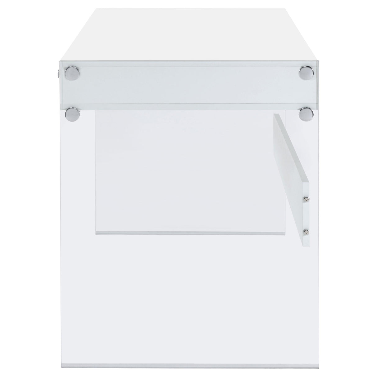 Coaster Furniture Dobrev 800829 48-inch 2-Drawer Writing Desk - White High Gloss IMAGE 5