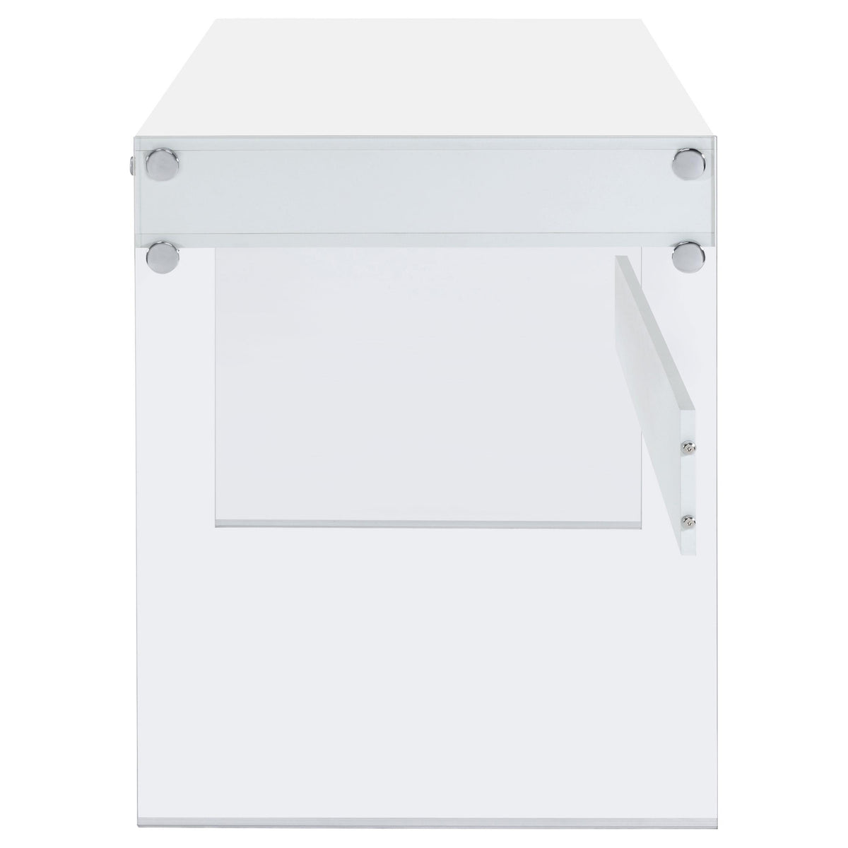 Coaster Furniture Dobrev 800829 48-inch 2-Drawer Writing Desk - White High Gloss IMAGE 5
