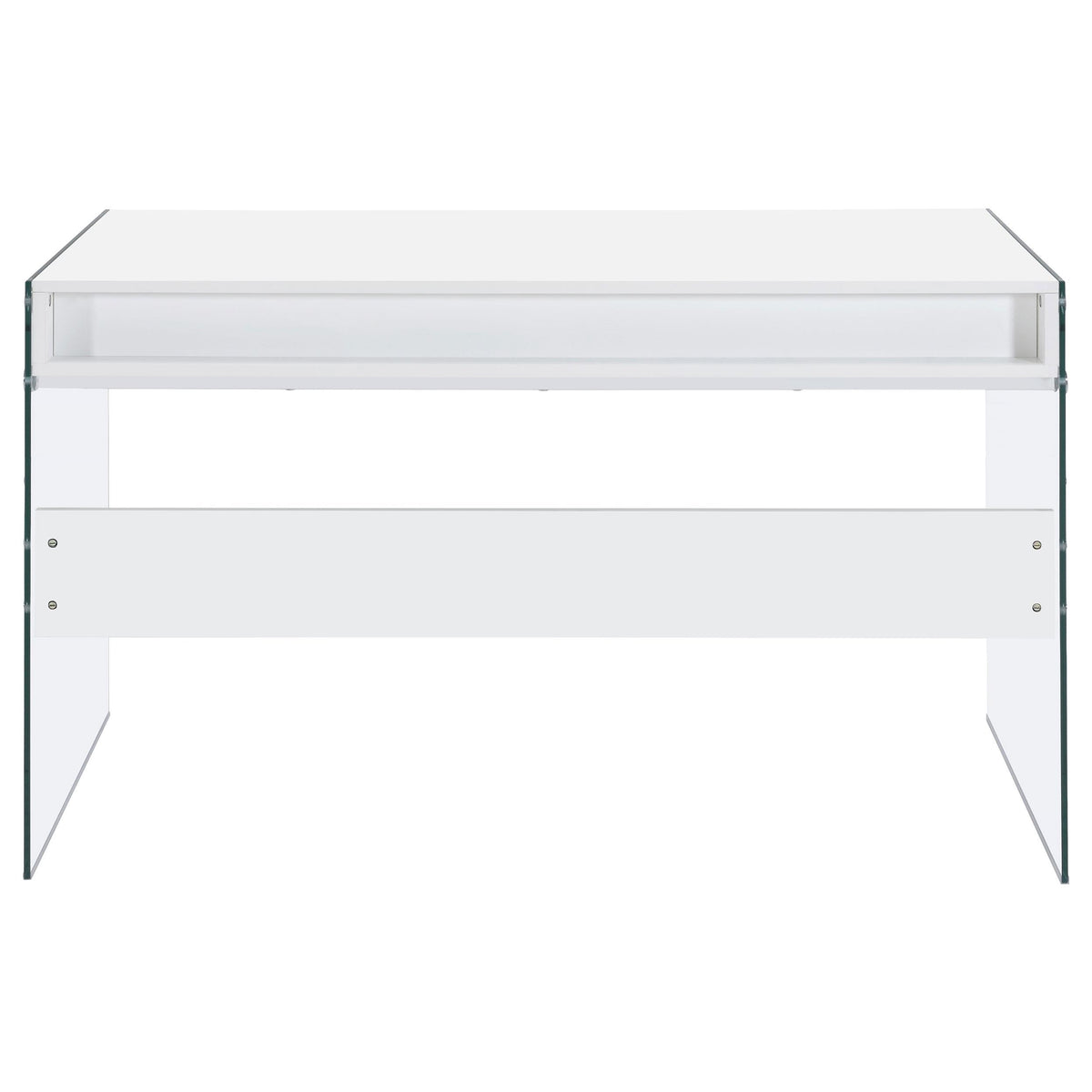 Coaster Furniture Dobrev 800829 48-inch 2-Drawer Writing Desk - White High Gloss IMAGE 7