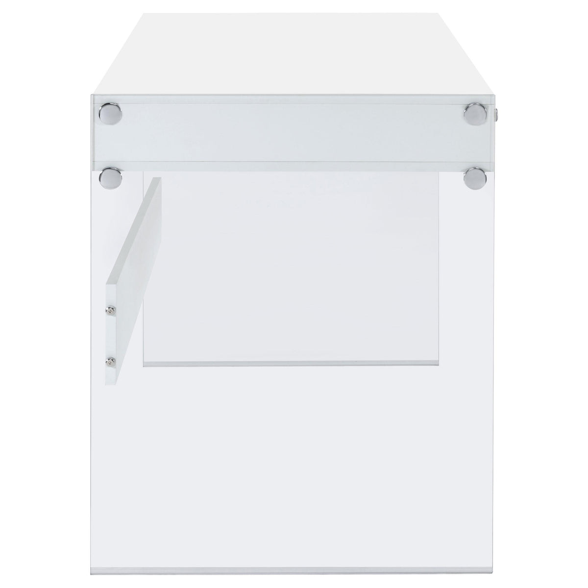 Coaster Furniture Dobrev 800829 48-inch 2-Drawer Writing Desk - White High Gloss IMAGE 9