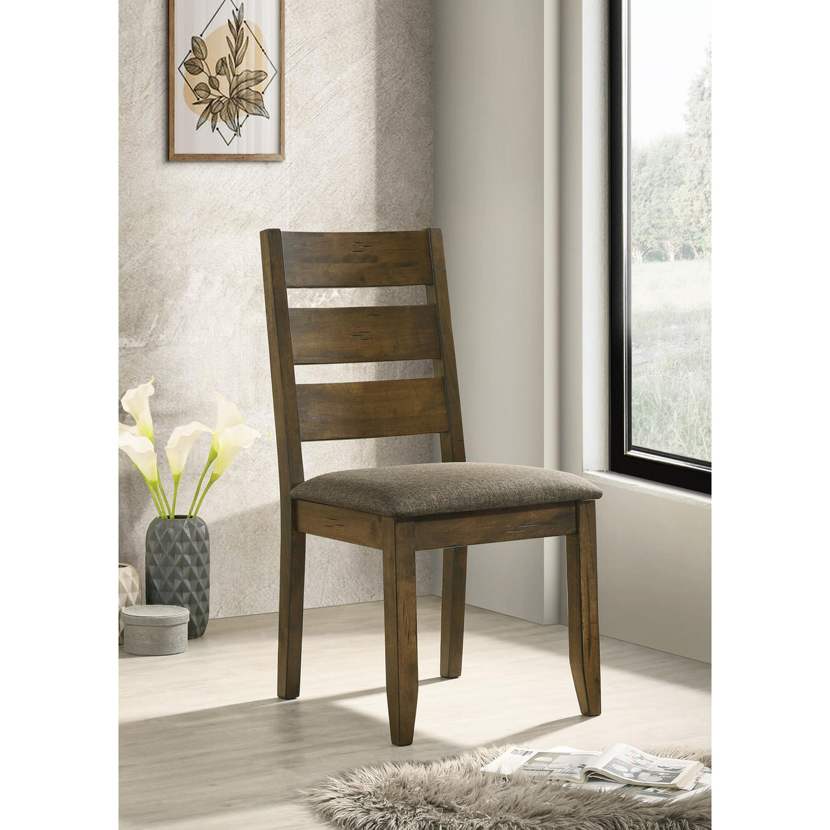 Coaster Furniture Alston 106382 Wood Dining Side Chair - Knotty Nutmeg (Set of 2) IMAGE 9