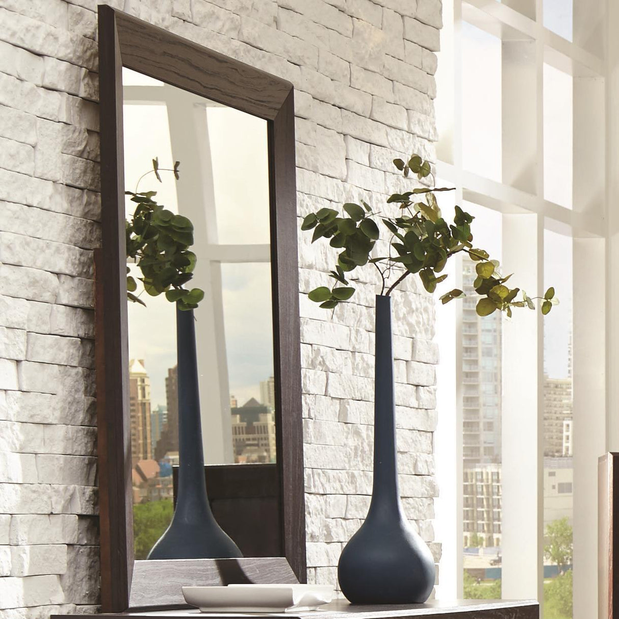 Coaster Furniture Kauffman 204394 Dresser Mirror - Dark Cocoa IMAGE 1