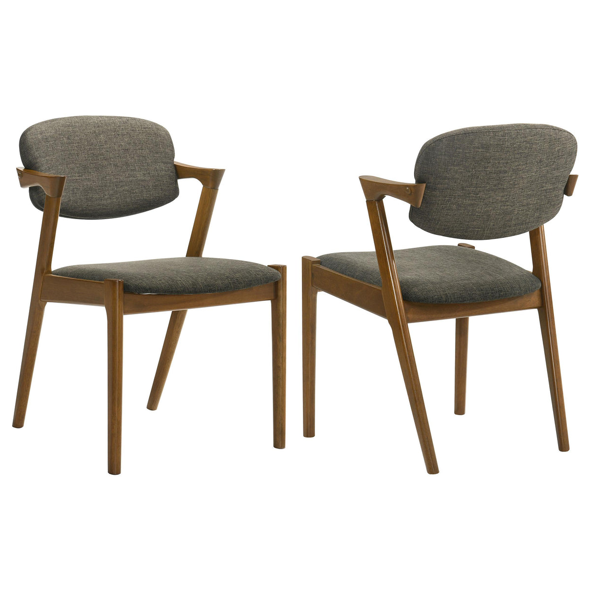Coaster Furniture Malone 105352 Padded Wood Dining Arm Chair - Dark Walnut (Set of 2) IMAGE 1