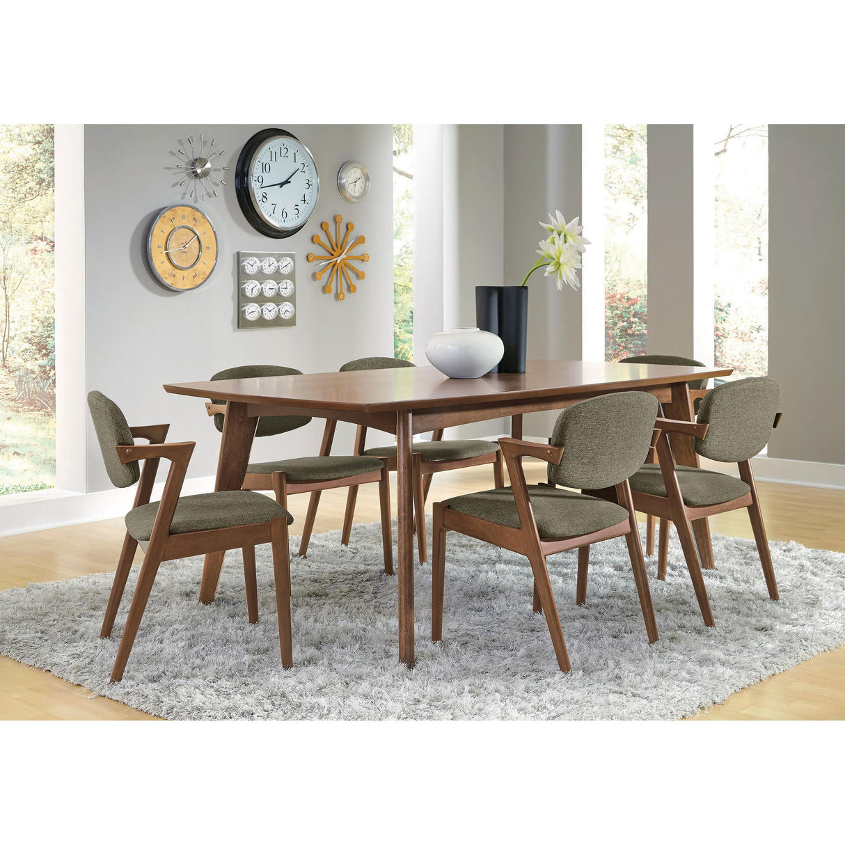 Coaster Furniture Malone 105352 Padded Wood Dining Arm Chair - Dark Walnut (Set of 2) IMAGE 9