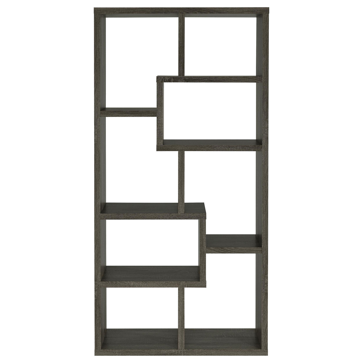Coaster Furniture Theo 800510 71-inch 7-shelf Bookshelf - Weathered Grey IMAGE 2