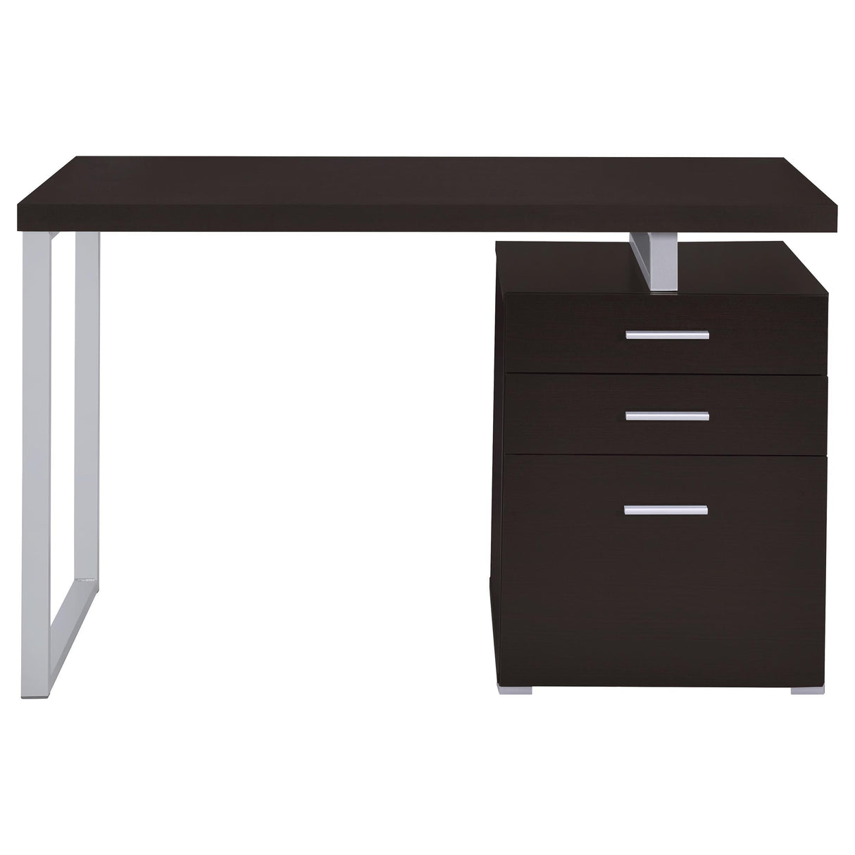 Coaster Furniture Brennan 800519 47-inch 3-Drawer Office Computer Desk - Cappuccino IMAGE 4