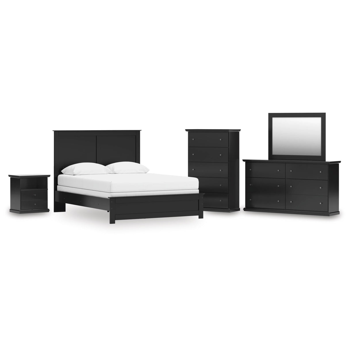 Signature Design by Ashley Maribel B138B75 7 pc Queen Panel Bedroom Set IMAGE 1