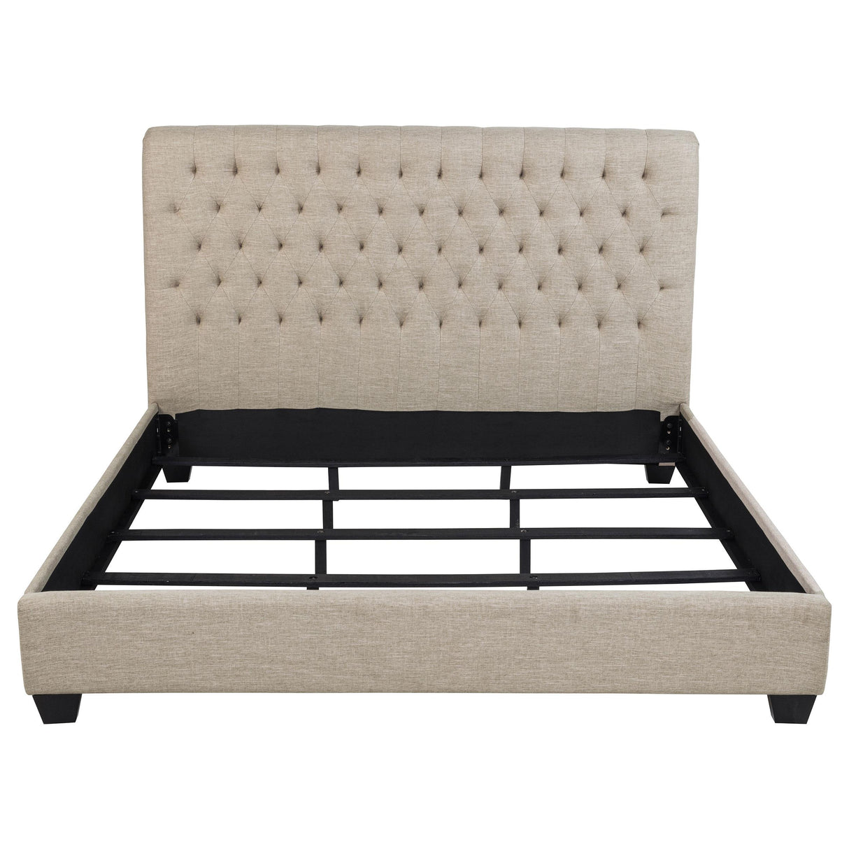 Coaster Furniture Chloe 300007KE Upholstered Eastern King Panel Bed - Oatmeal IMAGE 3